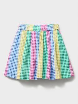 Crew Clothing Kids' Panelled Pull-On Skirt, Mint Green, Mint Green