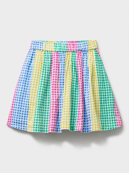 Crew Clothing Kids' Panelled Pull-On Skirt, Mint Green, Mint Green
