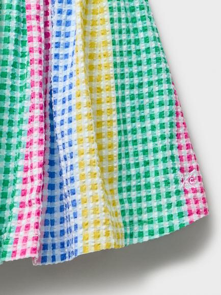Crew Clothing Kids' Panelled Pull-On Skirt, Mint Green - view 2, Mint Green
