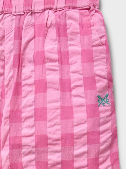 Crew Clothing Kids' Barrel Leg Trousers, Bright Pink - view 2, Bright Pink