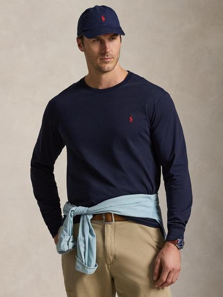 Polo Ralph Lauren Big & Tall Cotton Long Sleeve T-Shirt, Ink/C3870, Ink/C3870