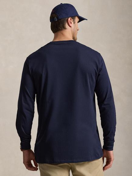 Polo Ralph Lauren Big & Tall Cotton Long Sleeve T-Shirt, Ink/C3870 - view 2, Ink/C3870