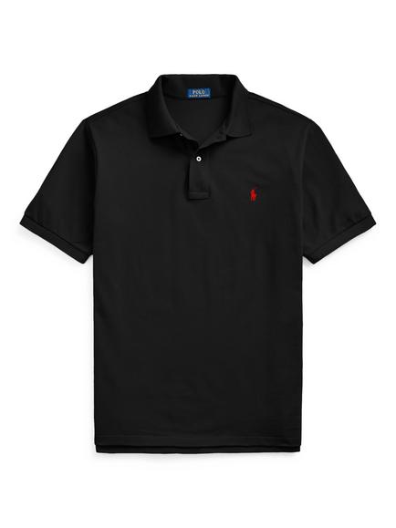 Polo Ralph Lauren Big & Tall Mesh Custom Slim Fit Polo Shirt, Polo Black - view 2, Polo Black/C3870