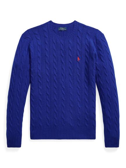 Ralph Lauren Cable Knit Jumper, Siberian Blue, Siberian Squill Blue
