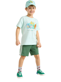 Lindex Kids' Short Sleeve Pokémon T-Shirt, Mid Blue - view 2, Mid Blue