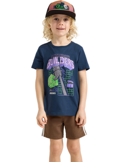 Lindex Kids' Short Sleeve Minecraft T-Shirt, Dark Blue, Dark Blue