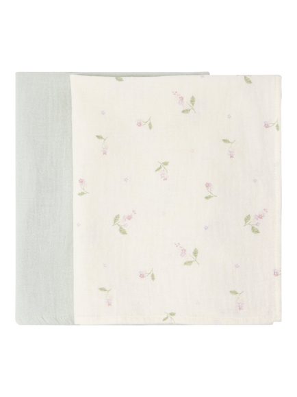 Lindex Baby Pure Cotton Muslin Set, Pack of 2, White, White