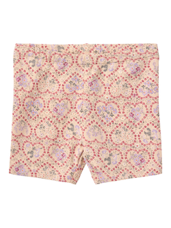 WHEAT Baby Cotton Blend Floral Biker Shorts, Pink/Multi, Pink/Multi
