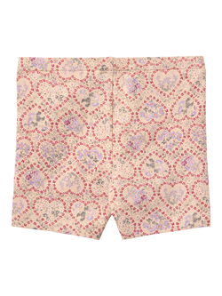 WHEAT Baby Cotton Blend Floral Biker Shorts, Pink/Multi - view 2, Pink/Multi