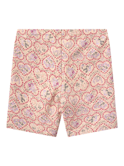 WHEAT Anne Cotton Blend Floral Biker Shorts, Pink/Multi - view 2, Pink/Multi