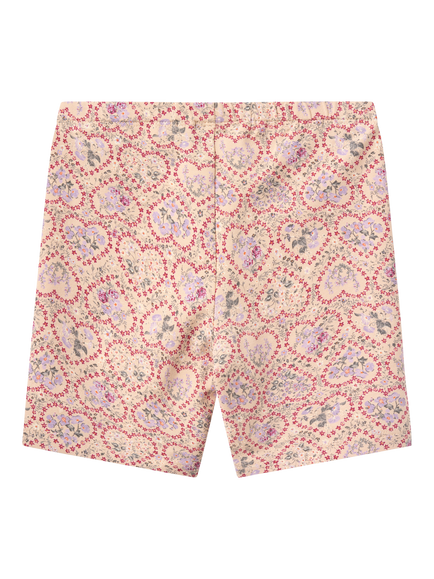 WHEAT Anne Cotton Blend Floral Biker Shorts, Pink/Multi - view 2, Pink/Multi