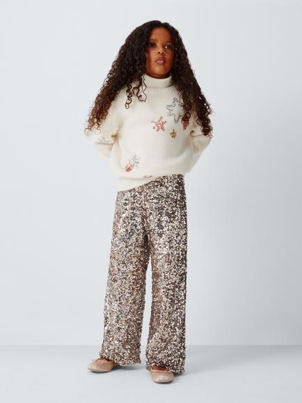 Girls' Trousers & Leggings - Gold, Wide Leg | John Lewis & Partners