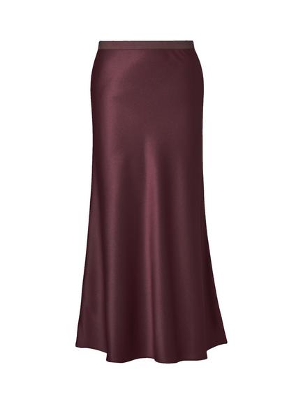 Ida Sjöstedt Cat Bias Cut Midi Skirt - view 2, Burgundy