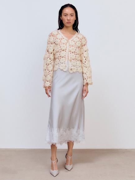 Ida Sjöstedt Ana Midi Skirt, Pearl Blue, Pearl Blue