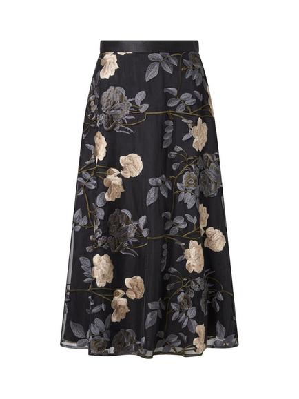 Ida Sjöstedt Raven Midi Skirt, Black/Grey - view 2, Black/Grey