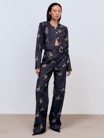 Ida Sjöstedt Sandoval Trousers, Navy, Navy