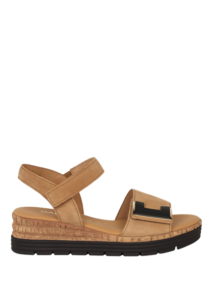 Gabor Shout Suede Sandals Wide Fit, Sattel
