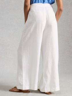 White Stuff Sasha Wide Leg Linen Trousers, White - view 2, White