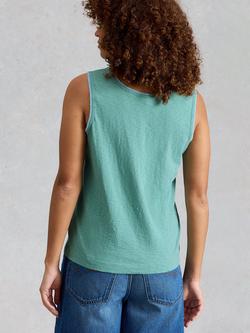 White Stuff Bianca Stitch Edge Vest, Blue - view 2, Blue