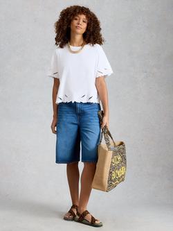 White Stuff Colleen Broderie Edge Top, White