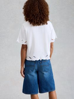 White Stuff Colleen Broderie Edge Top - view 2, White