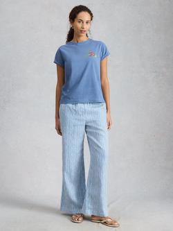 White Stuff Gina Graphic T-Shirt, Blue/Multi, Blue/Multi