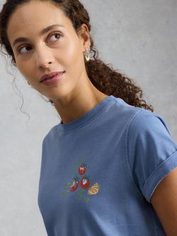 White Stuff Gina Graphic T-Shirt, Blue/Multi - view 2, Blue/Multi