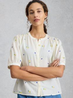 White Stuff Lana Embroidered Top, White, White