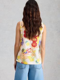WWhite Stuff Paradise Vest, Ivory/Multi - view 2, Ivory/Multi