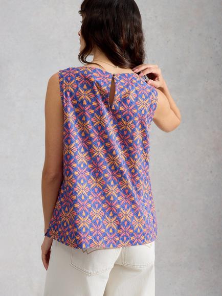 White Stuff Paradise Vest, Pink/Multi - view 2, Pink/Multi