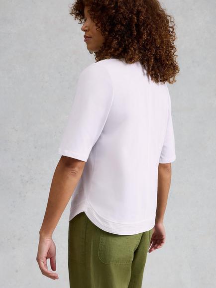 White Stuff Weaver T-Shirt, White - view 2, White