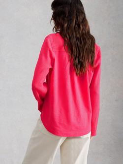 White Stuff Annie Double Cloth Cotton Shirt, Pink - view 2, Pink