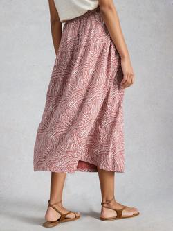White Stuff Dana Abstract Print A-Line Skirt, Pink - view 2, Pink