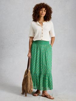 White Stuff Yuri Skirt, Green/Multi, Green/Multi