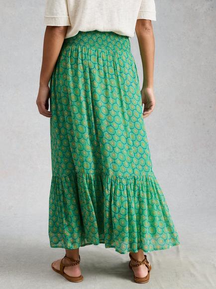 White Stuff Yuri Skirt, Green/Multi - view 2, Green/Multi