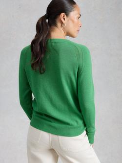White Stuff Lulu Cardigan, Mid Green - view 2, Mid Green