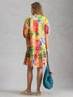 White Stuff Bex Mini Dress, Yellow/Multi - view 2, Yellow/Multi
