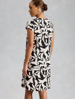 White Stuff Jilly Jersey Dress, Black/Multi - view 2, Black/Multi