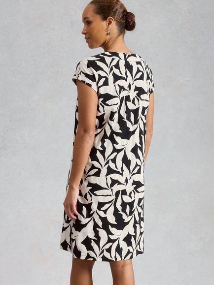 White Stuff Jilly Jersey Dress, Black/Multi - view 2, Black/Multi