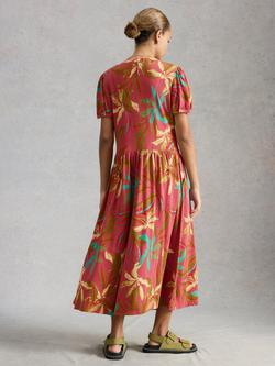 White Stuff Leah Floral Print Midi Dress, Red - view 2, Red