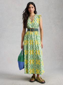 White Stuff Lorna Jersey Maxi Dress containing TENCEL™ Modal, Multi, Multi