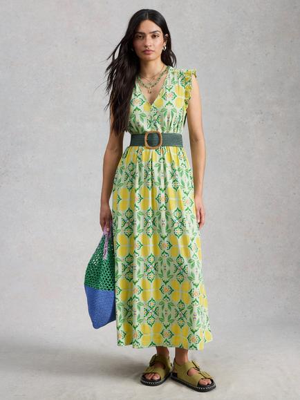 White Stuff Lorna Jersey Maxi Dress containing TENCEL™ Modal, Multi, Multi