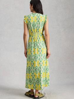 White Stuff Lorna Jersey Maxi Dress containing TENCEL™ Modal, Multi - view 2, Multi