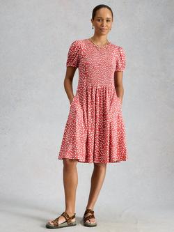 White Stuff Maeva Abstract Print Smock Dress, Pink/Multi, Pink/Multi