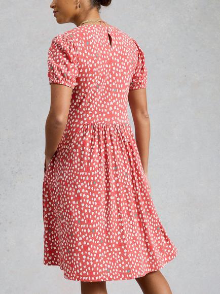White Stuff Maeva Abstract Print Smock Dress, Pink/Multi - view 2, Pink/Multi
