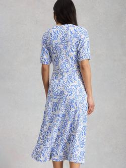 White Stuff Megan Abstract Floral V-Neck Midi Dress, White/Multi - view 2, White/Multi