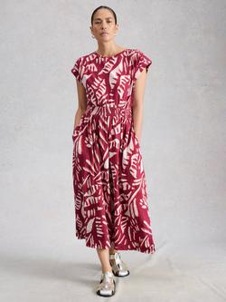 White Stuff Mina Cotton A-Line Dress, Pimk/Multi, Pink/Multi