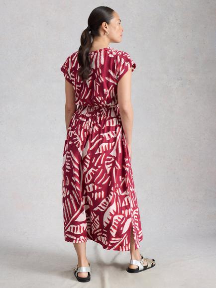White Stuff Mina Cotton A-Line Dress, Pimk/Multi - view 2, Pink/Multi