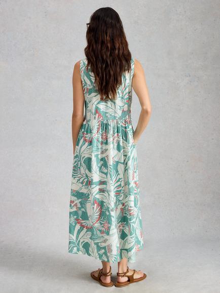 White Stuff Rylee Dress, Blue/Multi - view 2, Blue/Multi