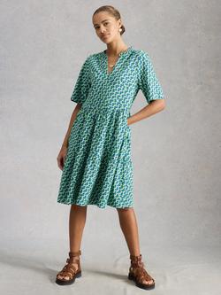 White Stuff Sophia Dress, Green/Multi, Green/Multi